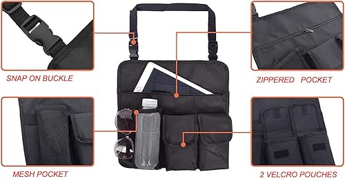 Miniatura 5 de Bolsa de reposabrazos para silla de playa, prácticos bolsillos, bolsa de mano, organizador de silla al aire libre, bolsa de almacenamiento colgante,