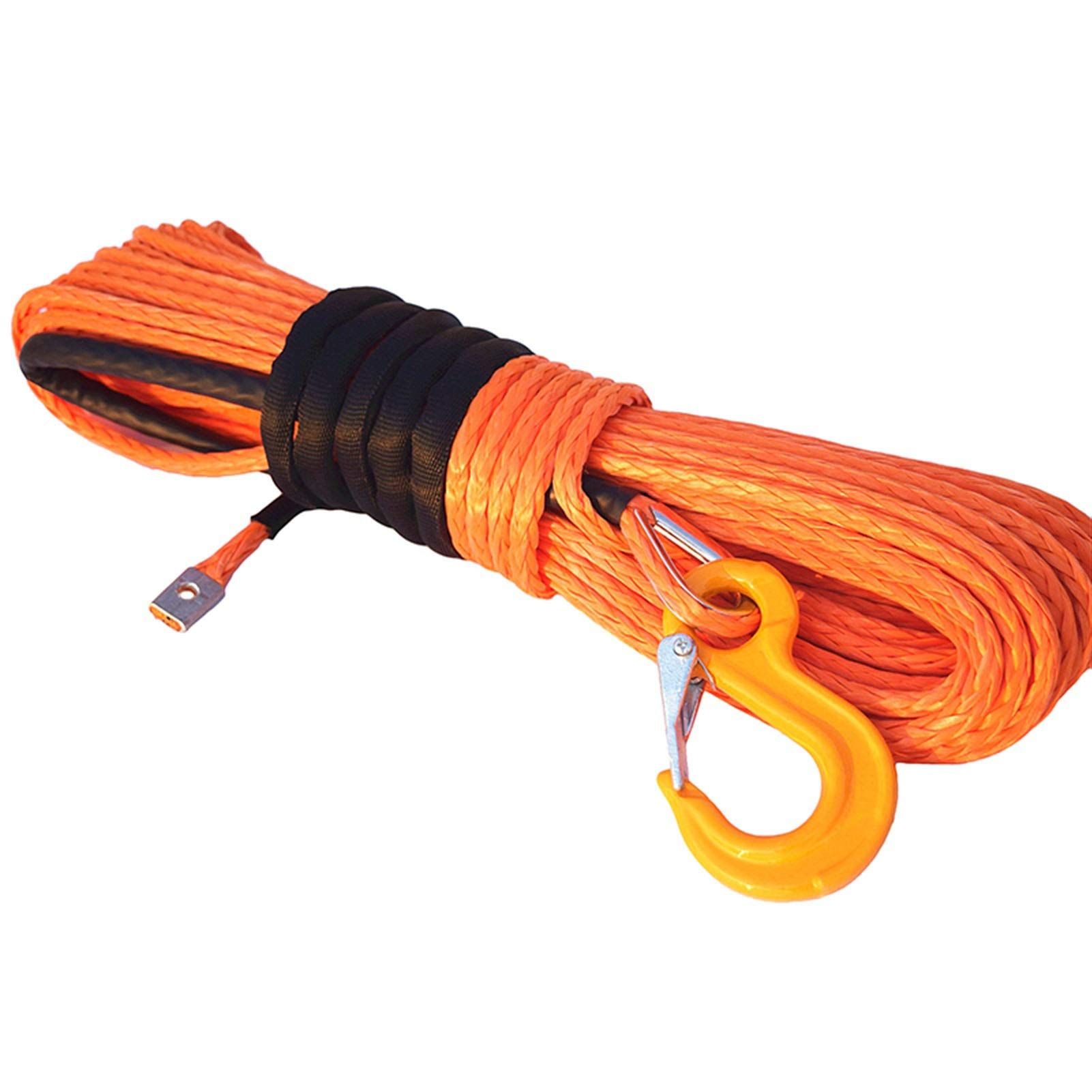Winch Rope, 12mm*30m Winch Rope,Synthetic,Spectra Cable,Off Road,Kevlar(Oranje)
