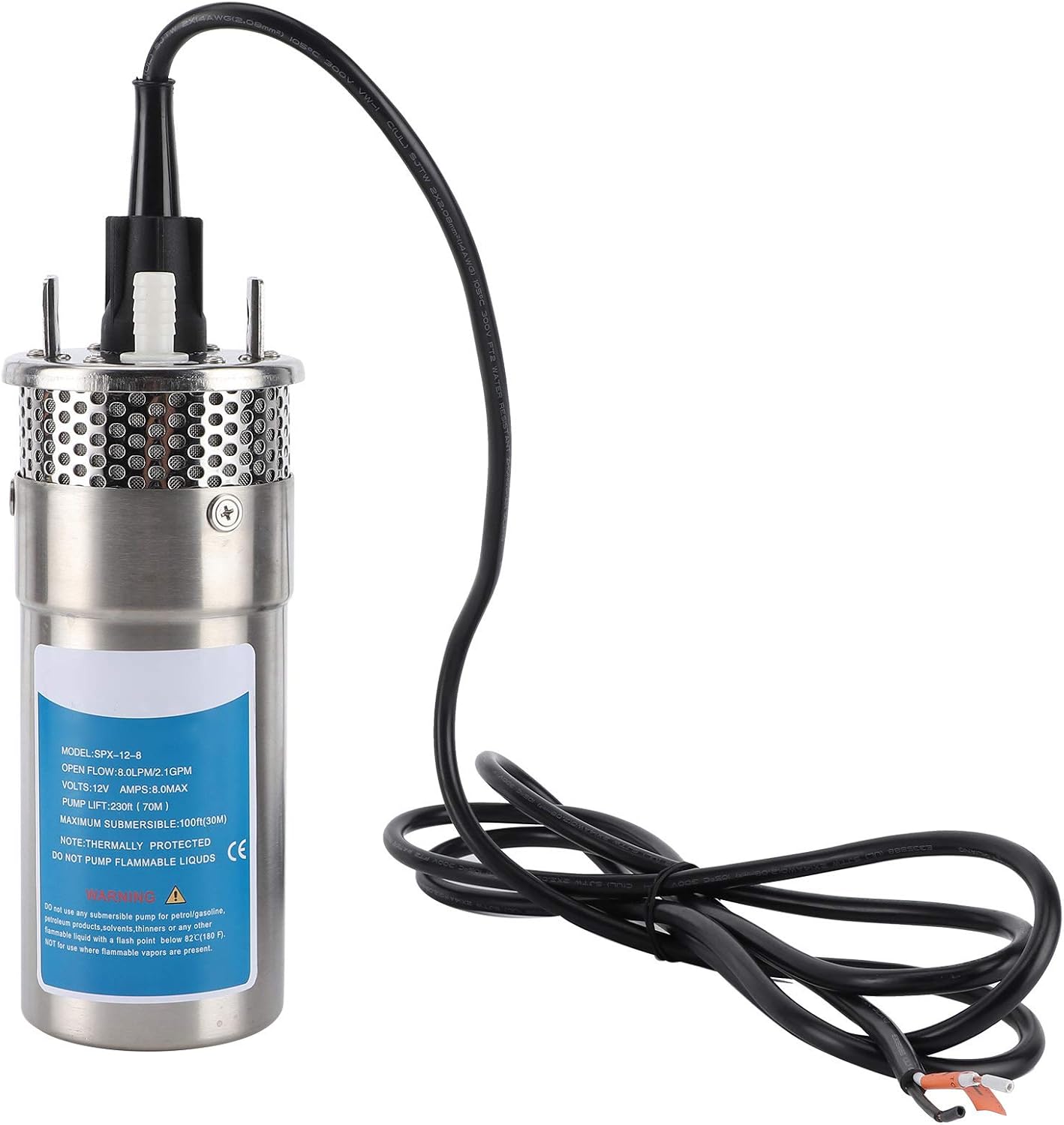 Amazon.co.jp ソーラーウォーターポンプ 12V 96W 水中ポンプ ファーム用 灌漑 RVs ヨット 船用 8. 0Lpm/2