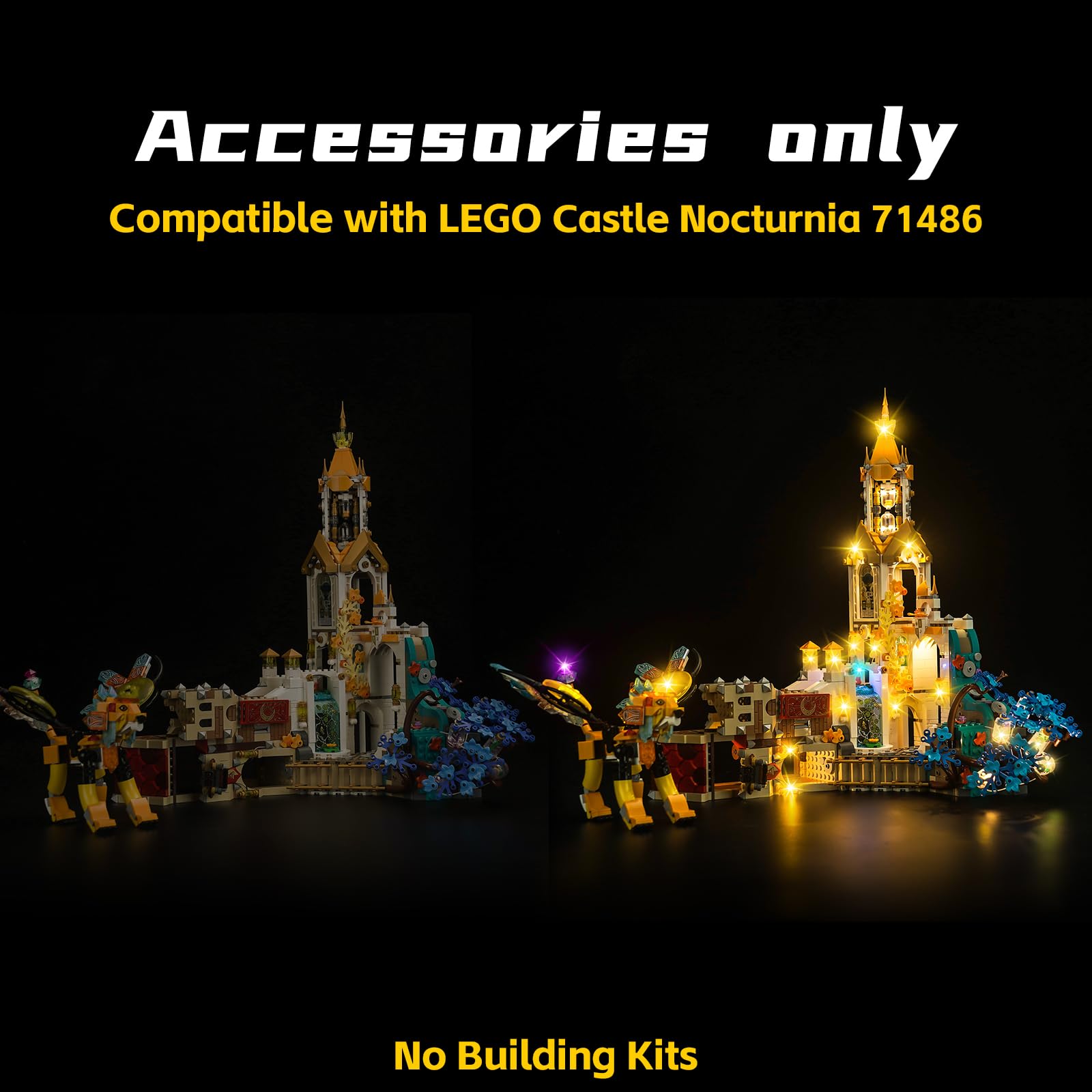 Set di luci a LED compatibile con Lego Castle Nocturnia (senza modello), set di illuminazione decorativa compatibile con 71486 Castle Nocturnia giocattolo creativo