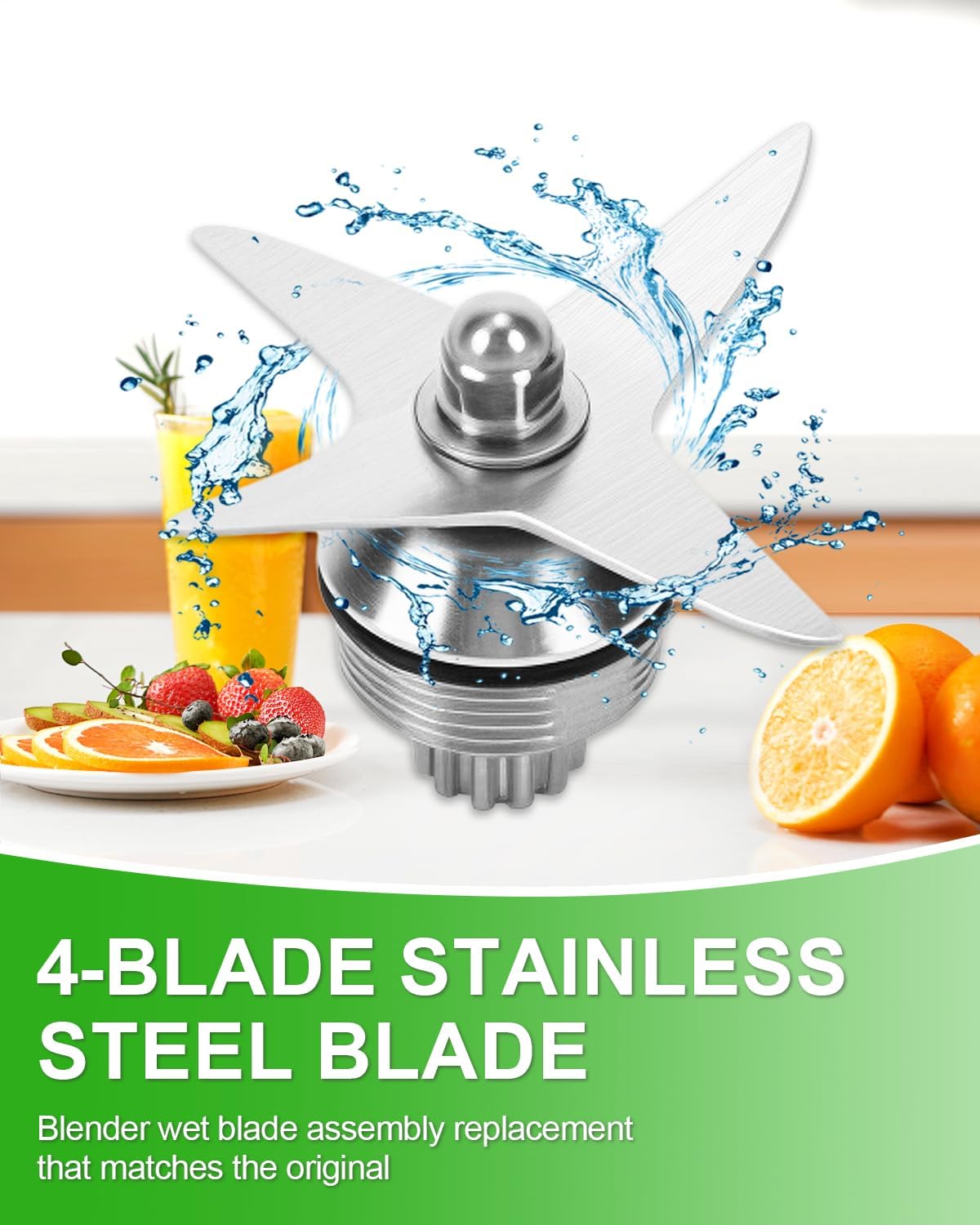 Replacement Blade Parts with Wrench and Drive Socket Removal Tool Kit, Compatible with vitamix 5200 5000 4500 5500 Blender Wet Blade Replacement, Fit for 64oz 48oz 32oz Classic Container