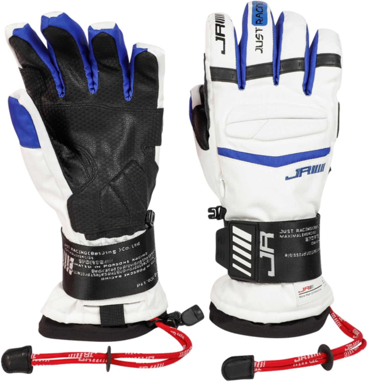 Waterproof Ski Gloves Women & Men with Quadruple Layer Protection, Thinsulate Insulation & EVA Anti-Collision, Breathable & Warm, Snow Stopper Wristband, Anti-Lost Rope & Zippered Pockets