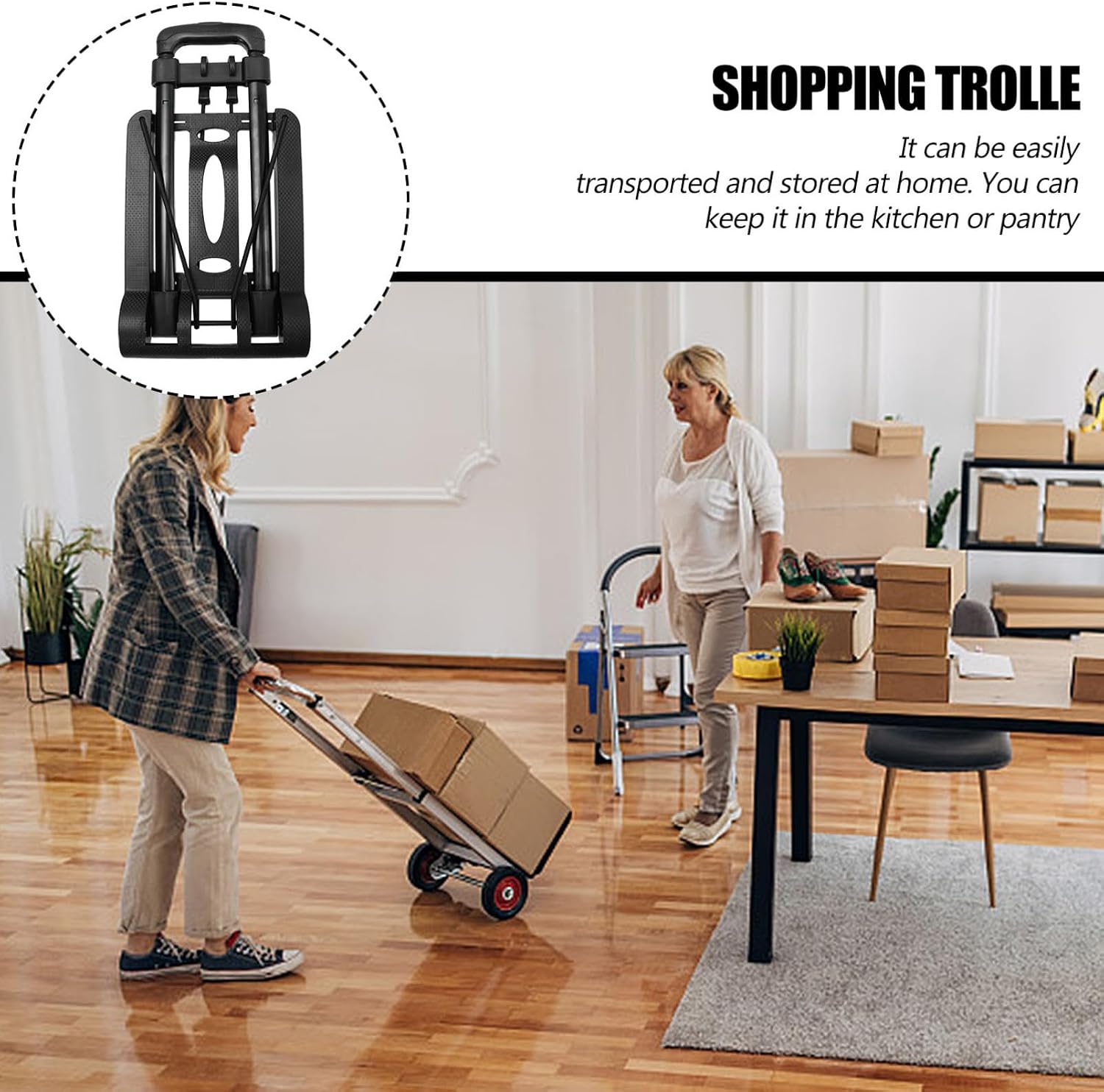 Versatile Folding Rolling Cart Luggage Carts for Outdoor Use Compact and Lightweight Easy to Store
