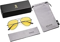 Vista 11 de SOJOS Classic Aviator Polarized Sunglasses for Men Women Vintage Retro Style Negro