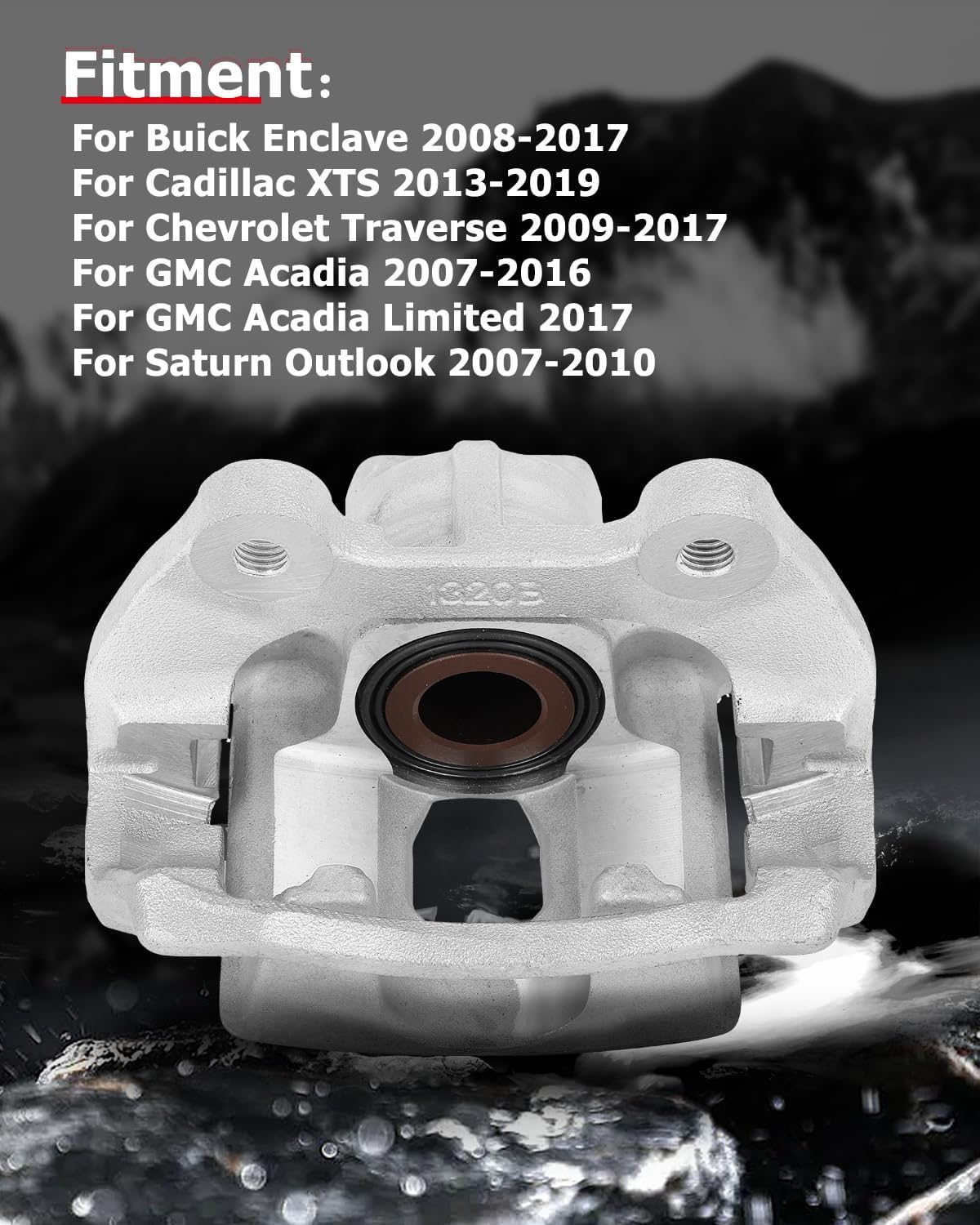 cciyu Rear Left Brake Caliper Assembly w/Bracket 18B5059 For Buick For Enclave,For Cadillac For XTS,For Chevy For Traverse,For GMC For Acadia/For Acadia Limited,For Saturn For Outlook
