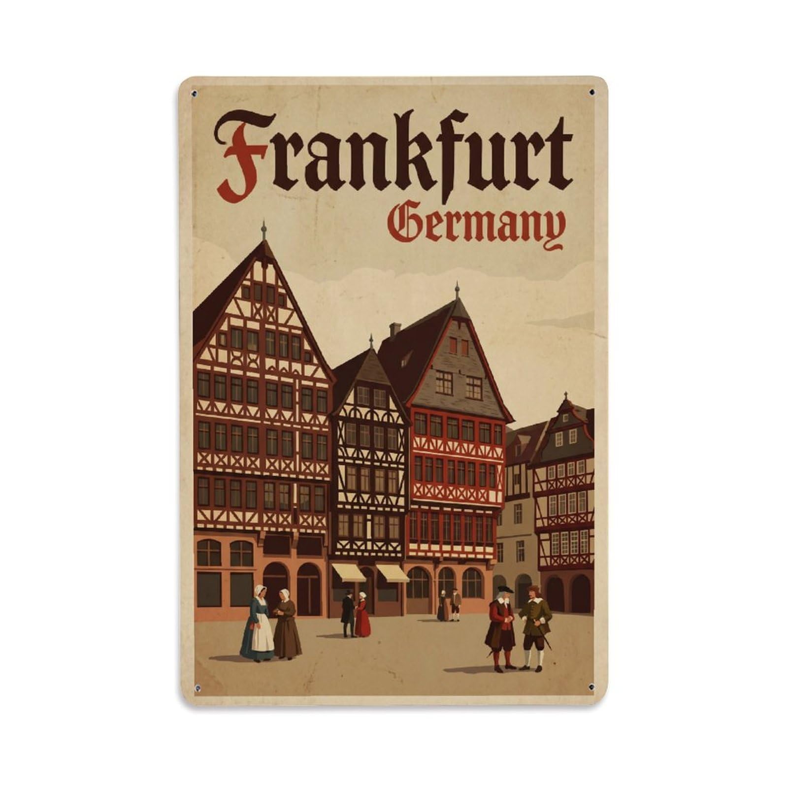 Germany Frankfurt Travel Retro Metal Tin Sign