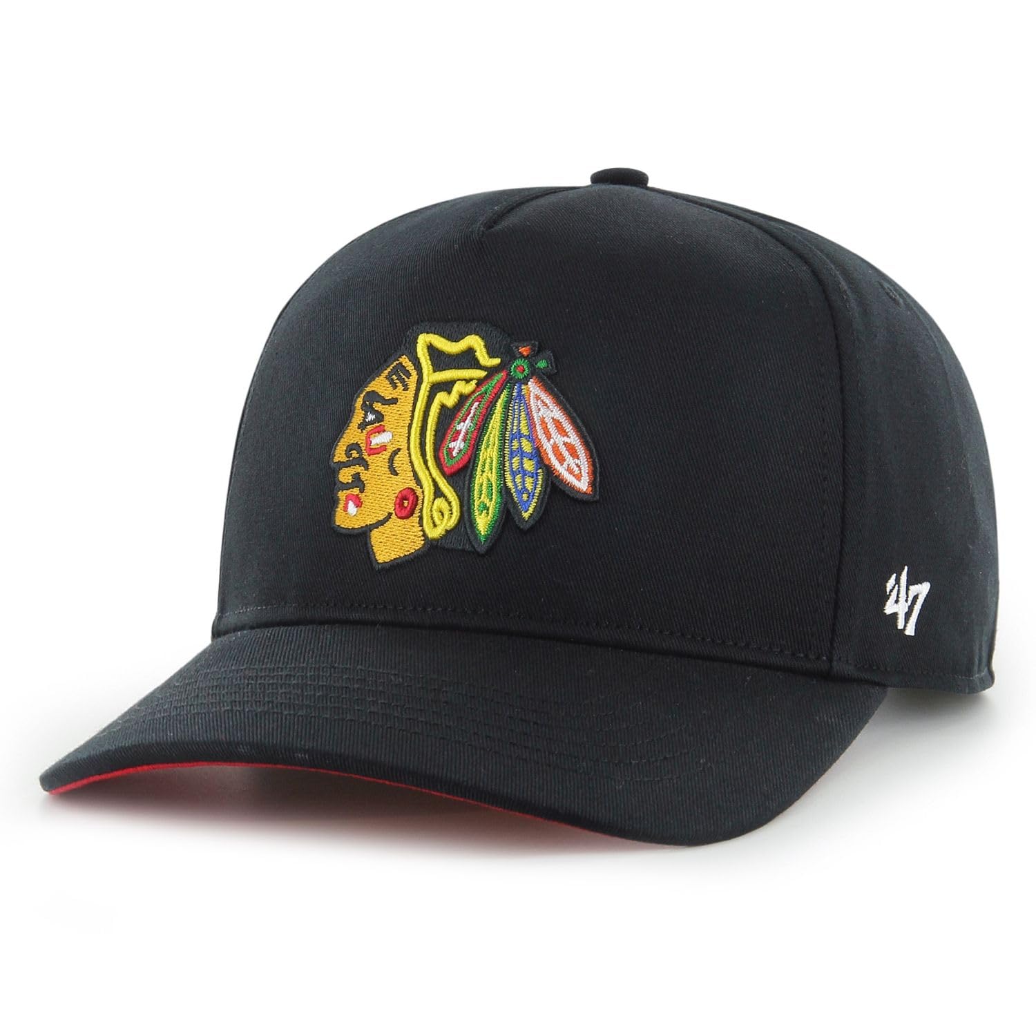 Men's Black 47 Brand Nhl Snapback Cap - Hitch Chicago Hawks