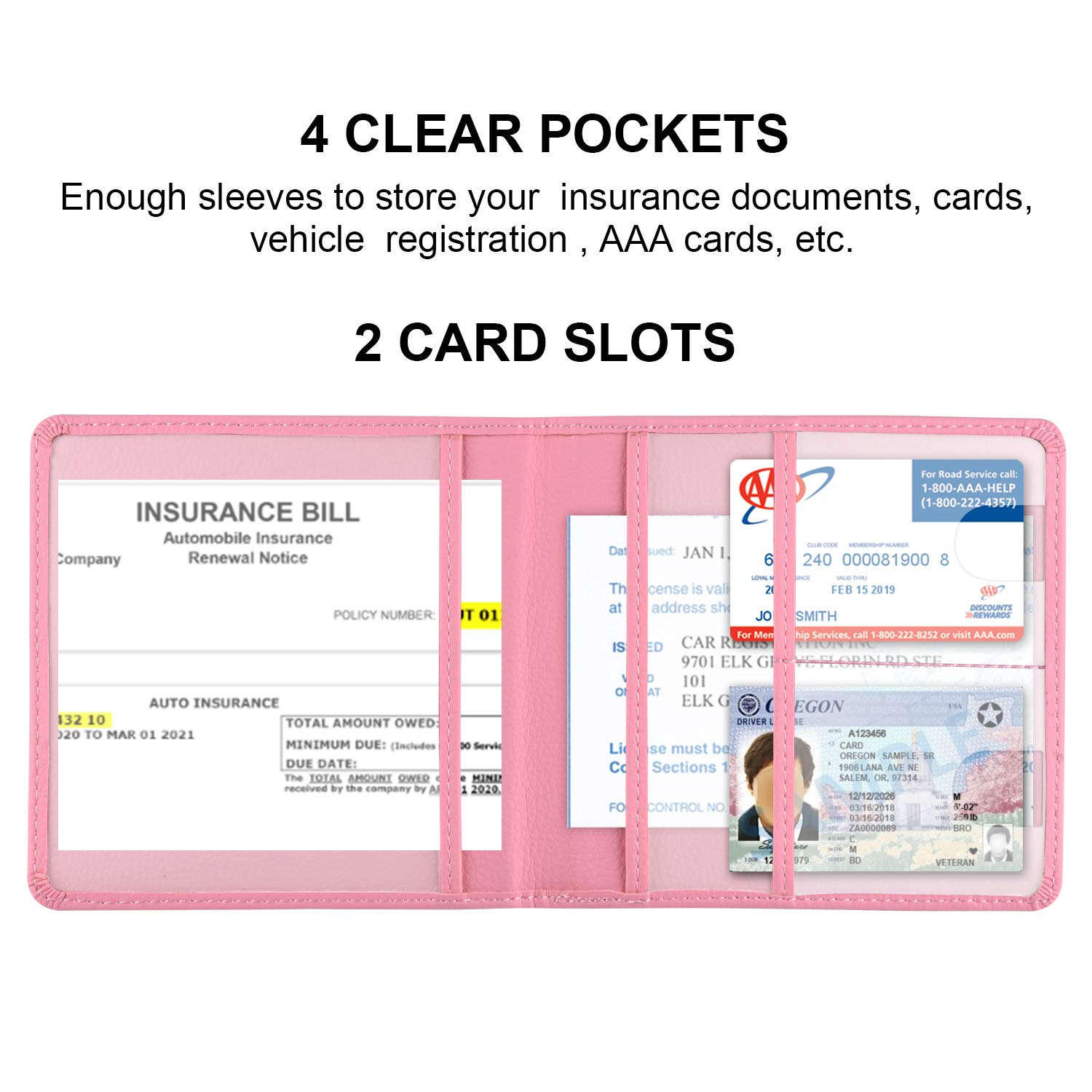 2 Porte-cartes De Voiture Ajustables QUMIIRITY | Support Auto Adhésif Pour Badges, Cartes De Stationnement