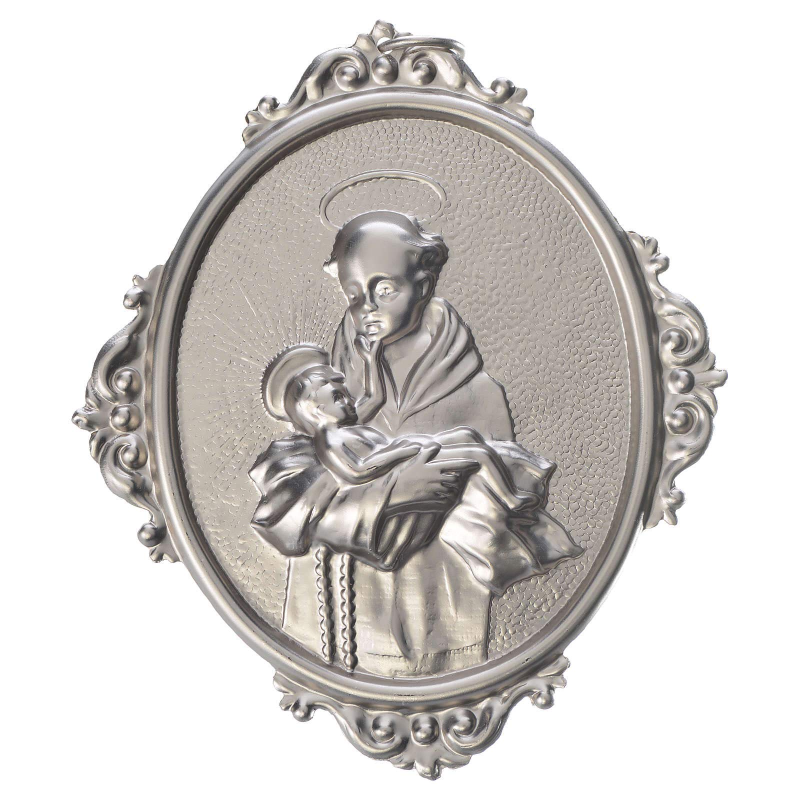Holyart Medaglione per confraternite Sant'Antonio da Padova, Argentato