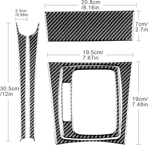 Miniatura 2 de Fibra de carbono, para accesorios de Mercedes Benz, cubierta del panel de cambio de marchas del coche para Mercedes Benz Clase C W204 2007 2008 2009