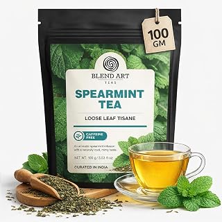 Spearmint Herbal Tea 100g | PCOS & PCOD Tea for Women | Hormone Balance Support, Acne & Facial Hair Reduction | Digestive ... Price In India