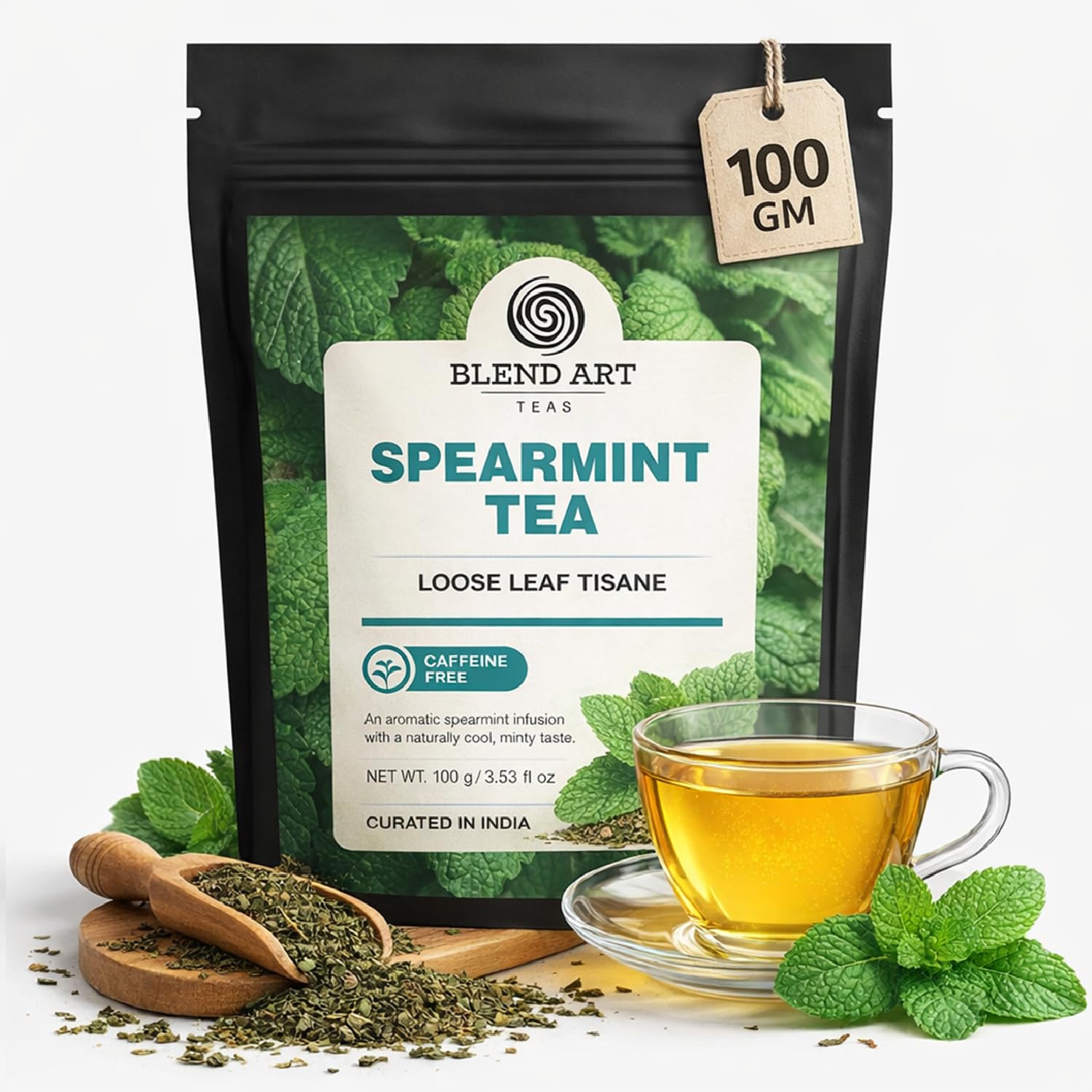 Spearmint Herbal Tea 100g | PCOS & PCOD Tea for Women | Hormone Balance Support, Acne & Facial Hair Reduction | Digestive ...
