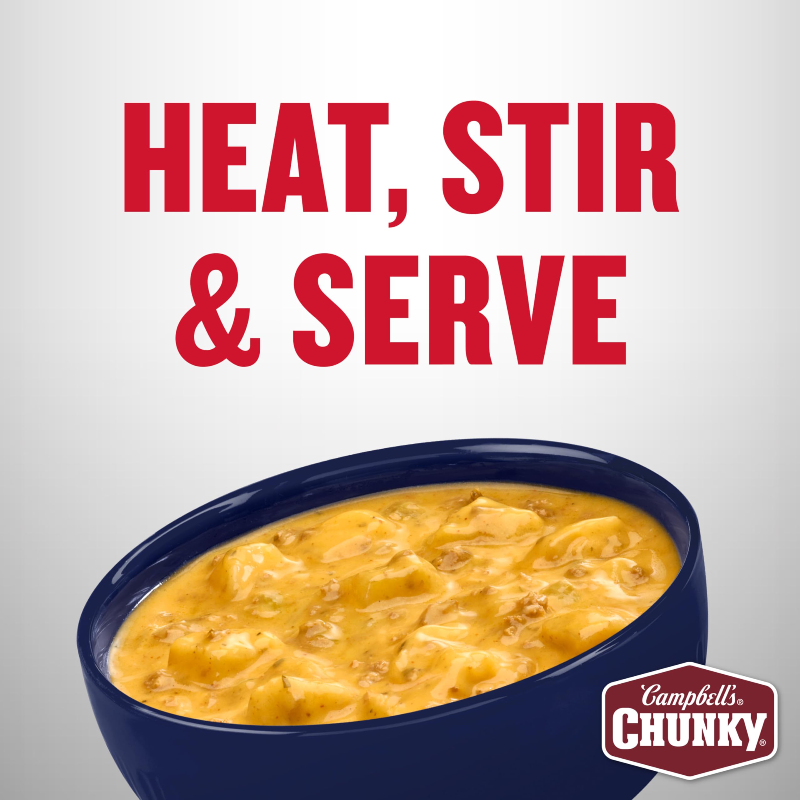 Campbell’s Chunky x Pabst Blue Ribbon Beer Cheese with Potatoes & Chorizo Soup, 18.8 oz Can