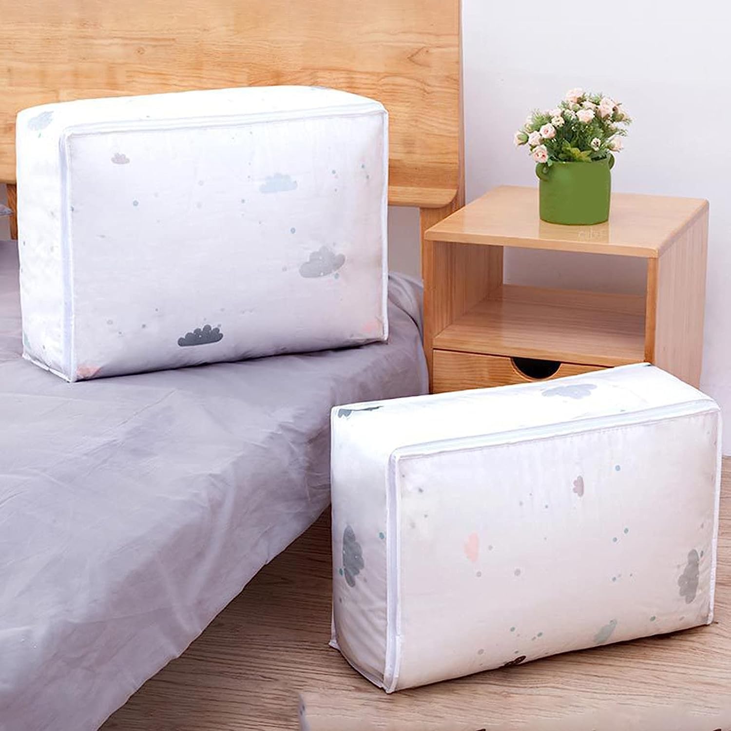 Bolsas Almacenaje Ropa Bolsa De Almacenamiento De Ropa Organizadora Plegable Multiusos Bolsa De Almacenamiento De Edredón para Ropa De Cama De Edredón Organizador Armario para Edredones(C)