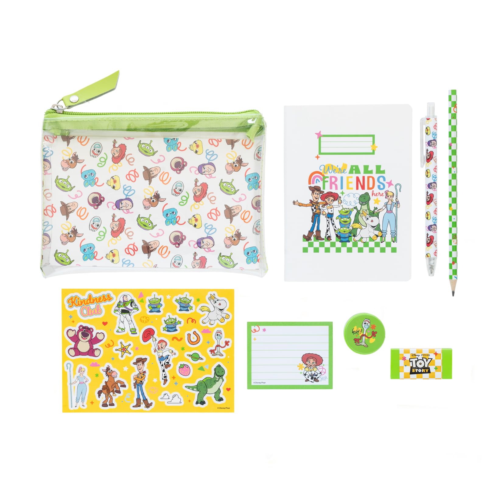 Grupo Erik Stationery Set - Pixar Toy Story Gifts | Pencil Case with A6 Notebook, Sticky Notes, Stickers, Pen, Pencil, Eraser, Sharpener | Disney Gifts, Disney Stationery
