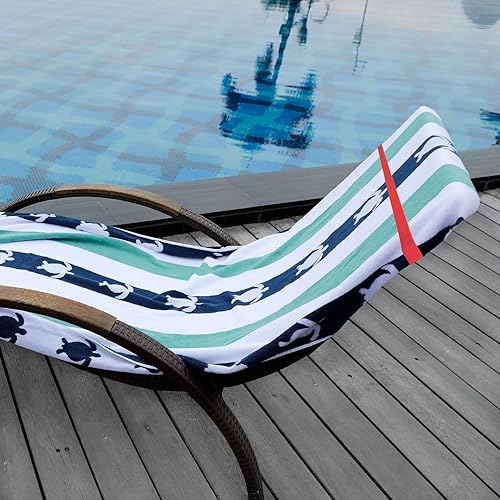 Miniatura 7 de growell Bandas de toalla (6 unidades)  Clips elásticos de silicona para toallas de playa para sillas de playa, crucero, piscina, soporte para