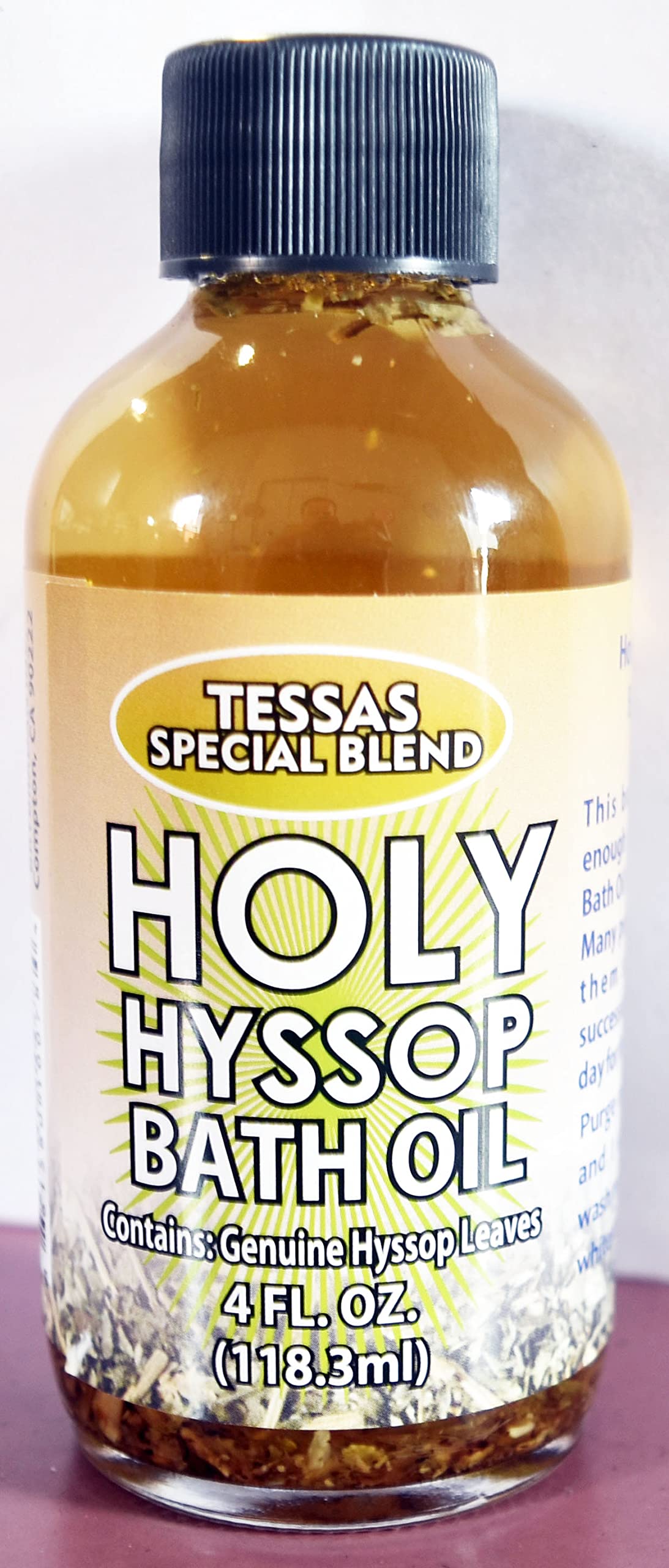MW 1 PIECE TESSAS SPECIAL HOLY HYSSOP BATH OIL 4 OZ.-118 ML