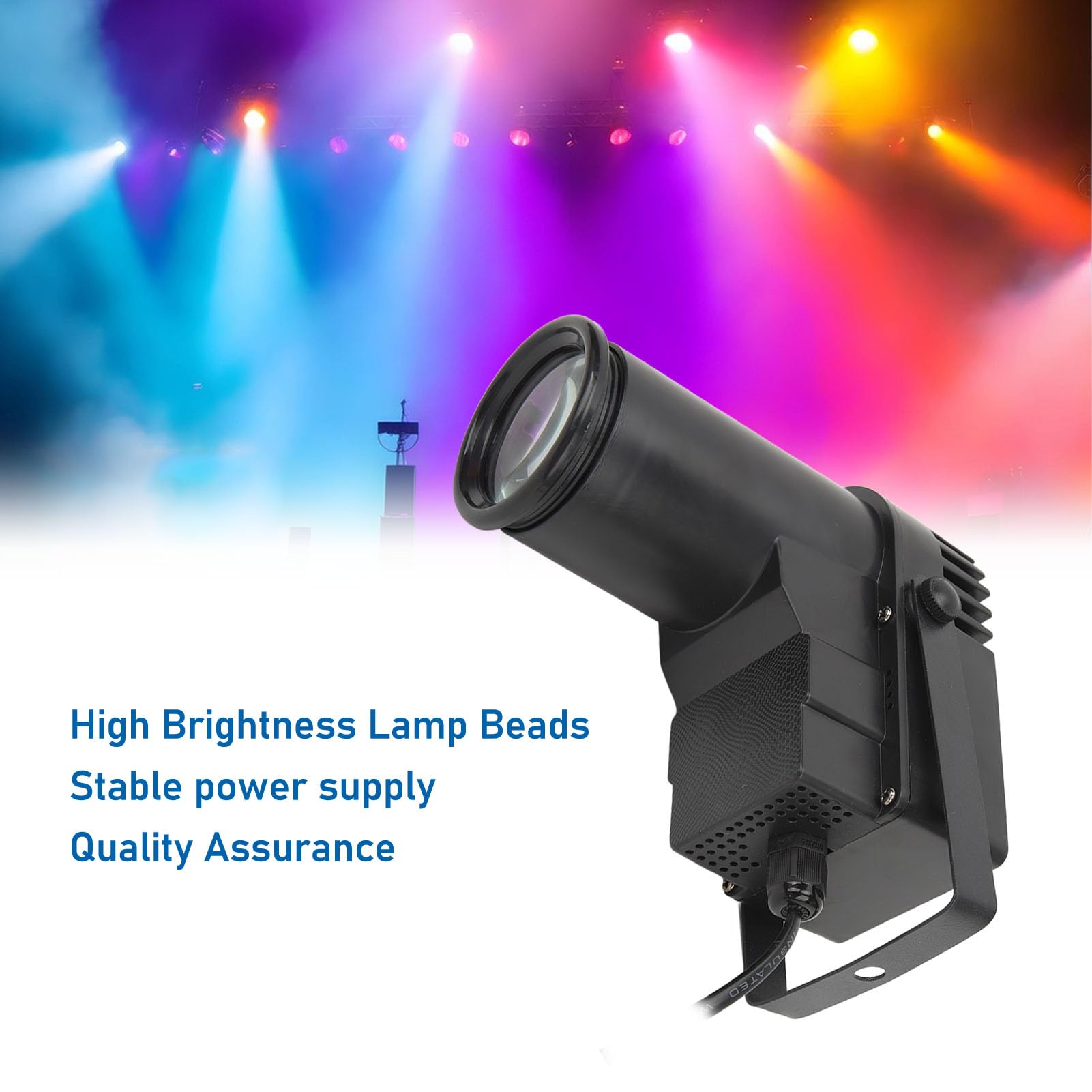 Projecteur de Boule Disco, 90-240 V 10 W RGBW LED Pinspot Light Support DMX512 Contrôle 4 en 1 Boule Disco Lumières Boule de Miroir Lumière de Scène Spot pour Fête Disco