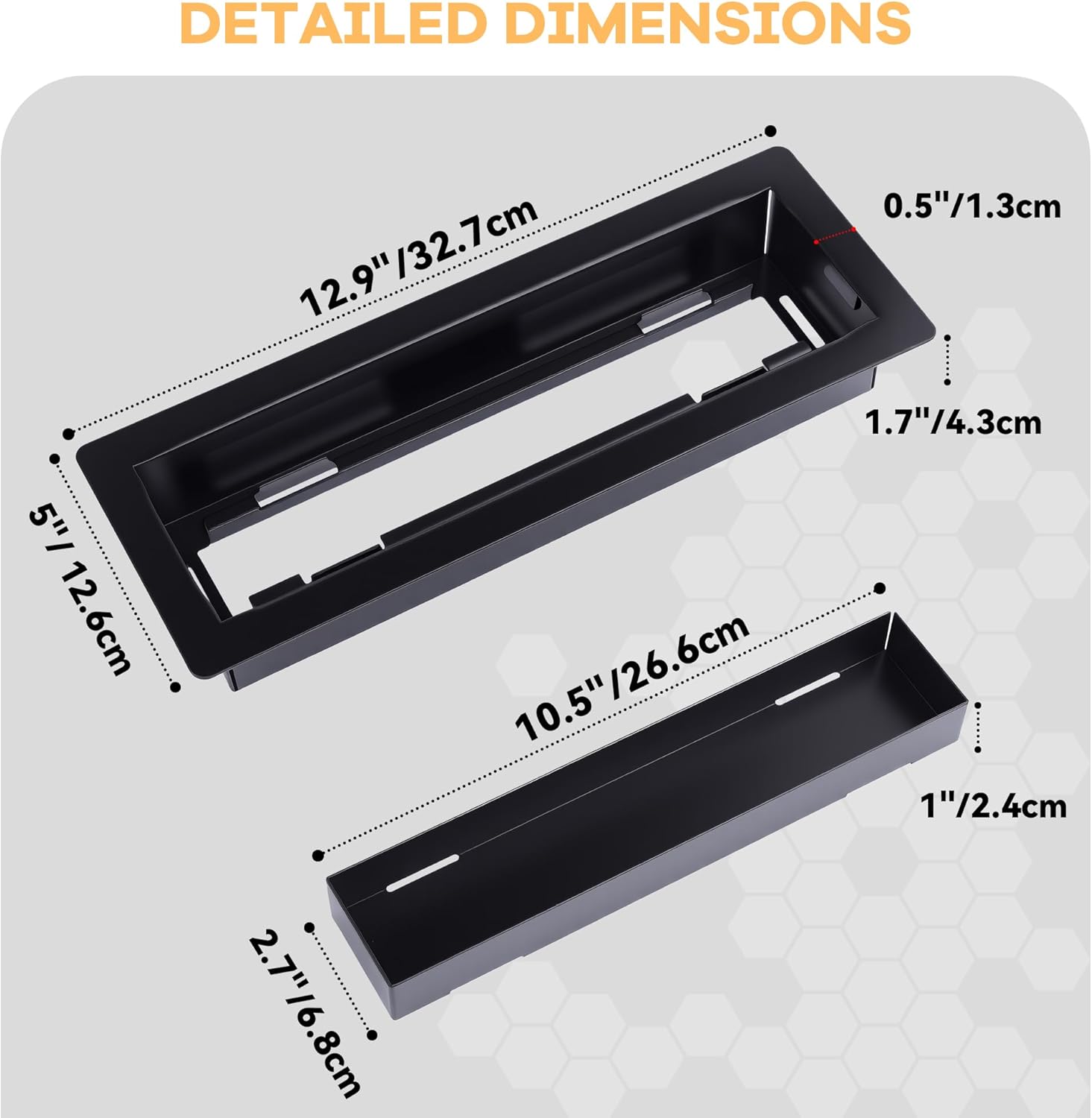 20PCS Floor Registers Black, Flush Floor Vents 4x12 Heavy Duty Steel Floor Registers Walkable Floor Register Vent Unadjustable Vent Covers for Home Floor Office Safety-Focused Families