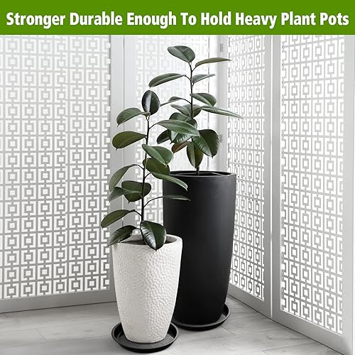 Miniatura 5 de Paquete de 16 platillos de plástico para plantas de 14.2 pulgadas, bandeja de agua de plástico para interiores y exteriores, maceta redonda,