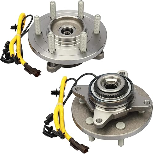 Miniatura 5 de IRONTEK 515177x2 - Conjunto de buje y rodamiento de rueda delantera izquierda y derecha, 6 lengüetas para Ford (2018-2020 para F-1502020