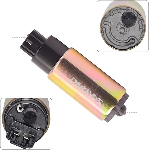 Miniatura 3 de Bomba de combustible eléctrica de alto rendimiento y kit de instalación, bomba de combustible Intank de alto flujo con colador, compatible con