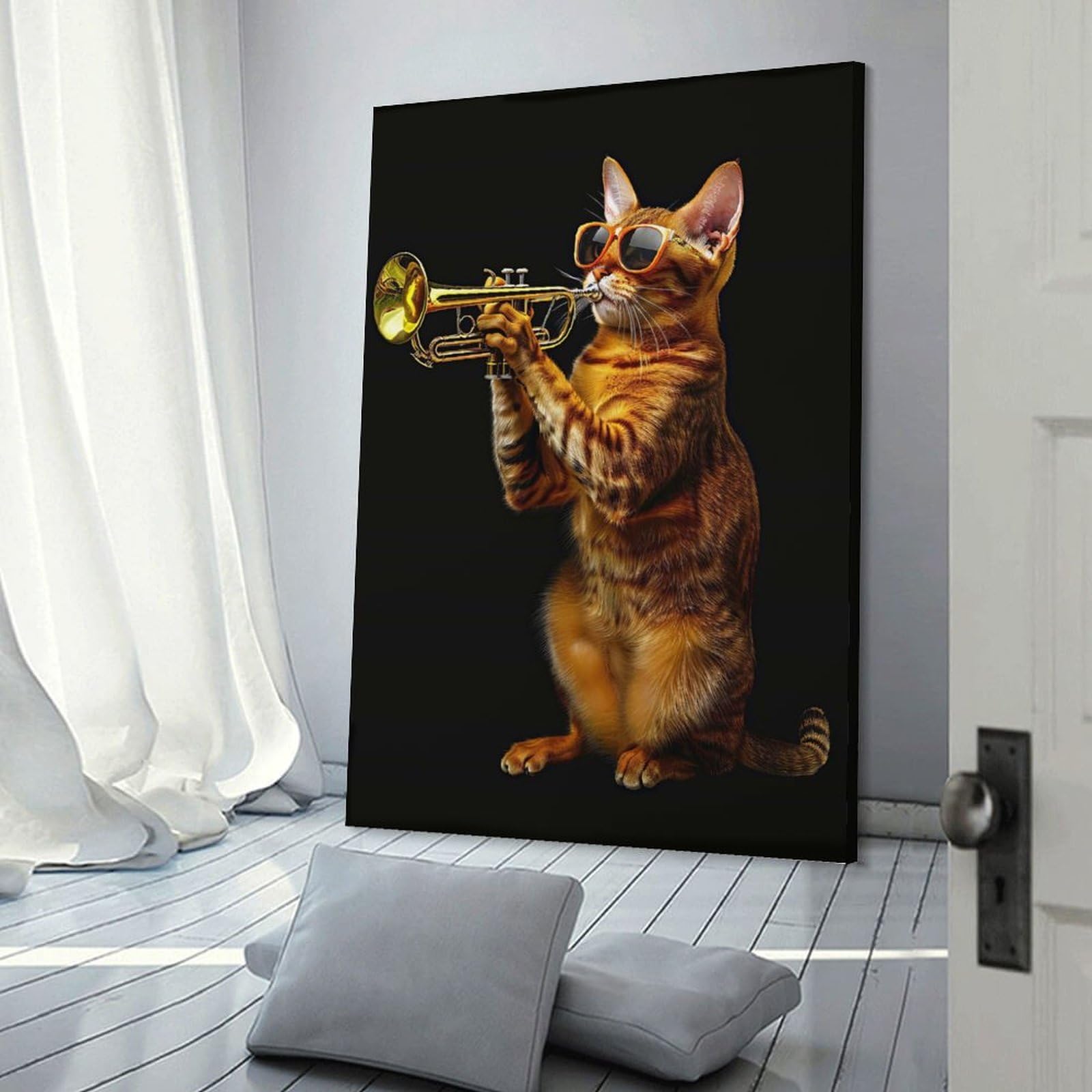 Junmoney Room Decor Wall Art Abyssinian Trumpet, 24x36inch(60x90cm), for Hallway, Bedroom Or Modern Interiors, Gift Idea for Housewarming And Birthdays