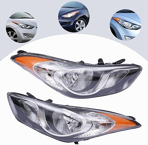 Miniatura 4 de Faro halógeno para Hyundai Elantra 4 puertas 2011 2012 2013 par delantero fábrica faro Asamblea 92101-3Y000 HY2502161 921023Y000 HY2503161