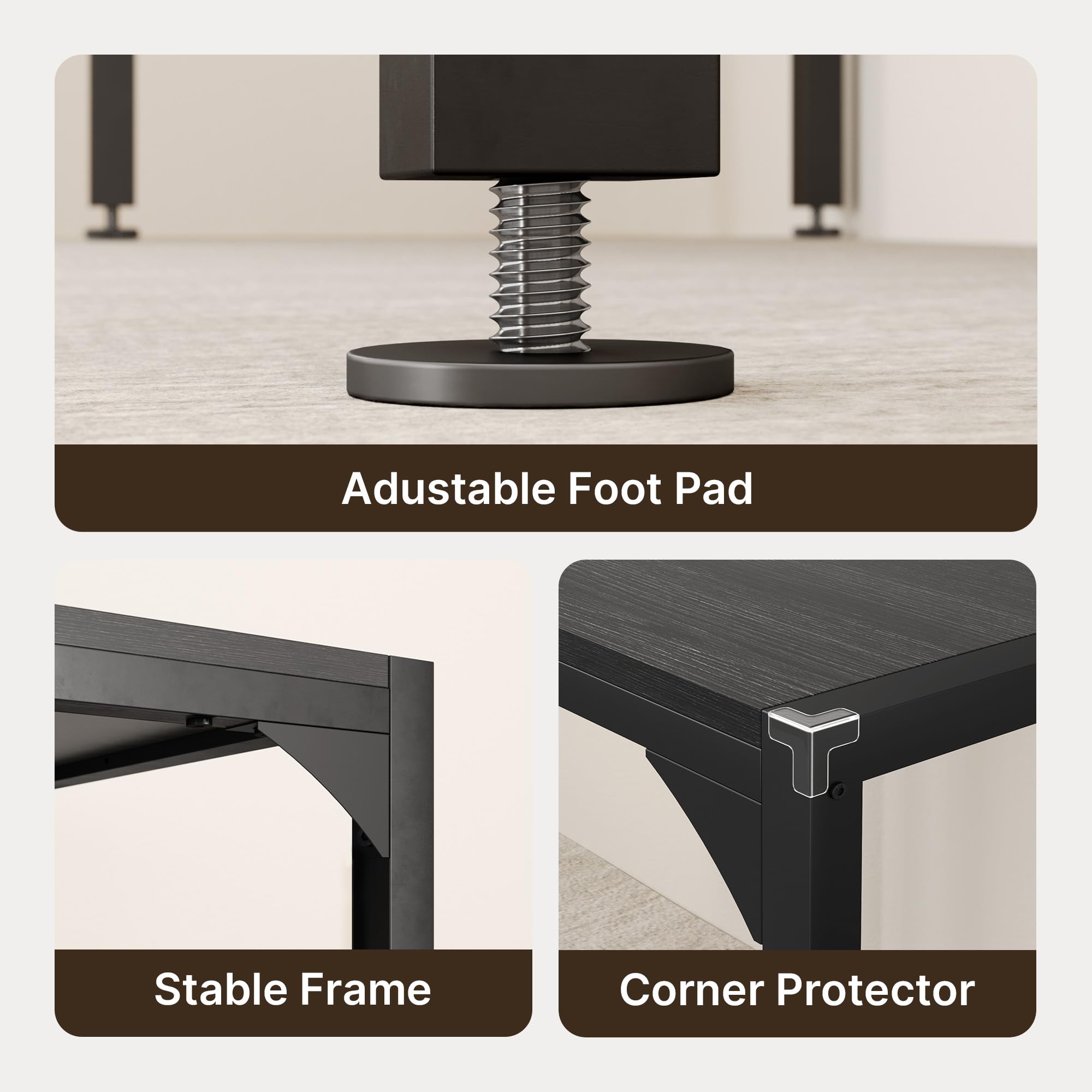 Conjunto de Mesa y 2 Bancos de Comedor de 3 Piezas, Juego de Mesa de Cocina Ahorro de Espacio, Estructura de Metal Industrial Robusta, para Apartamentos Pequeños, Cocina (Negro)