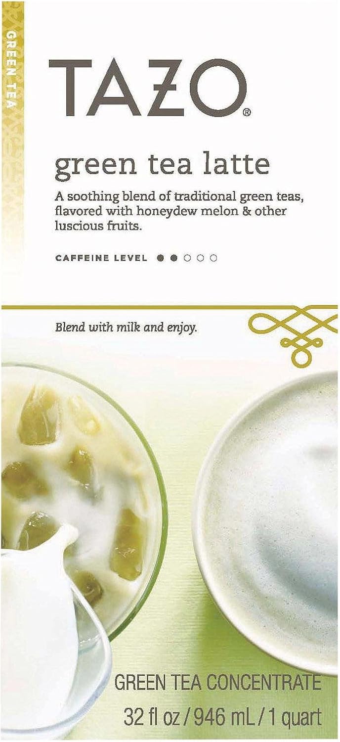 Tazo Matcha Green Tea Latte Concentrate, 32Ounce Boxes (Pack of 6