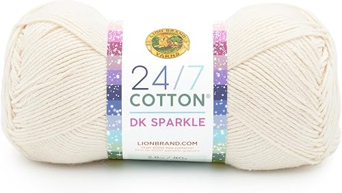 Miniatura 77 de Lion Brand Yarn 24/7 Cotton DK Yarn, Cameo