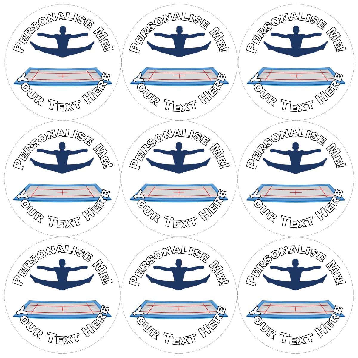 Sticker Stocker 144 Personalised Trampoline 30Mm Reward Stickers For Teachers, Parents, Gymnastics