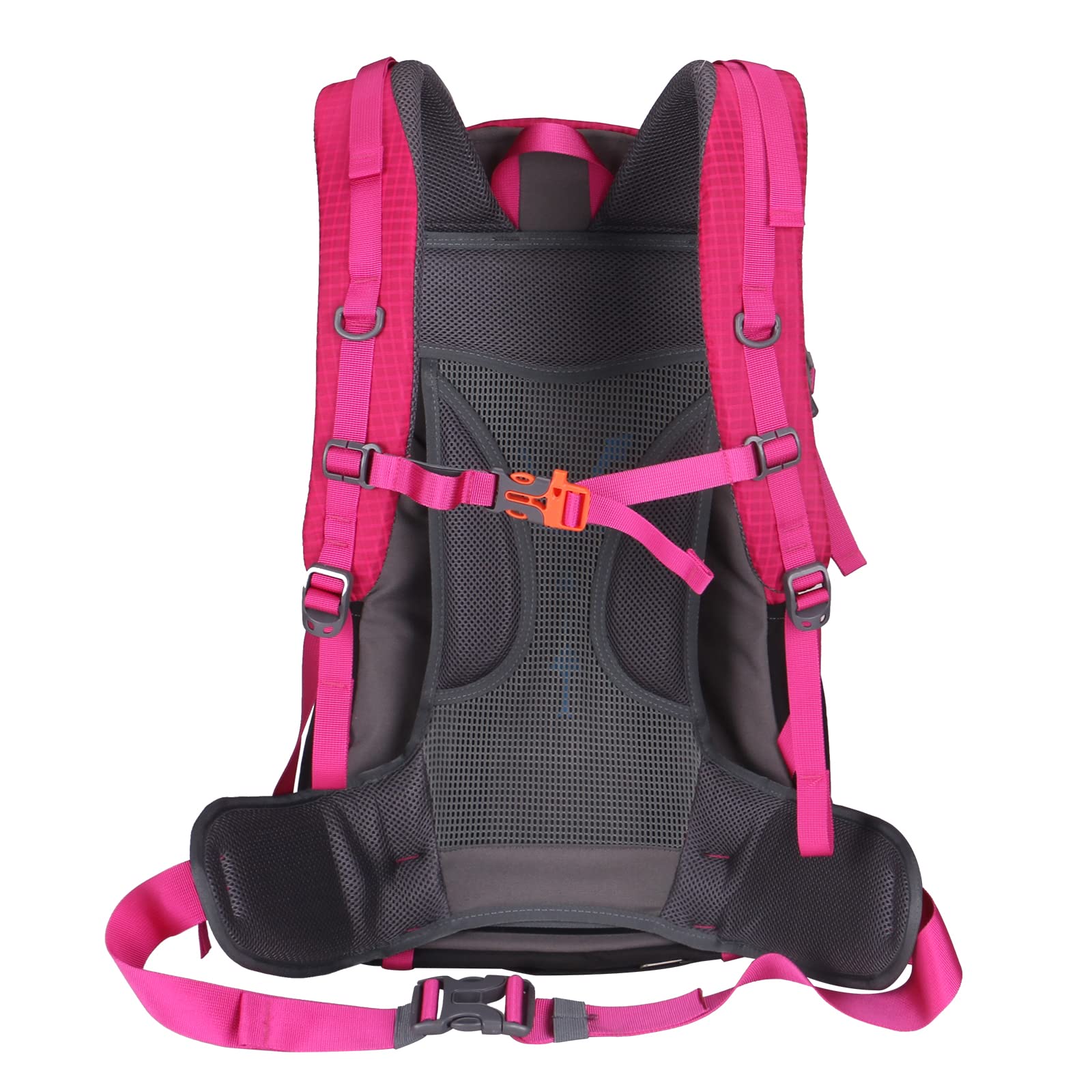AOKING Plecak turystyczny 50 l, wys. 57 x szer. 35 x gł. 26 cm, 100% poliester, z pokrowcem, waga ok. 900 g, różowy,