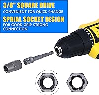 Vista 5 de Juego de 18 herramientas extractoras de pernos y tuercas de impacto, juego de herramientas extractoras de pernos, removedor de tuercas peladas