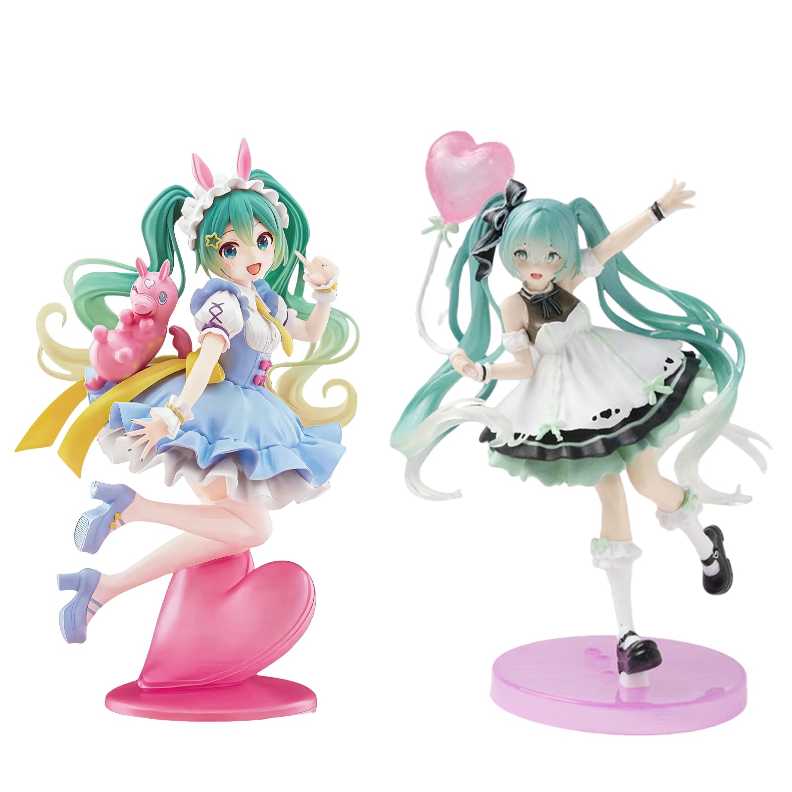 Anime Style Twin-Tail Girl Action Figures Set, 8.27 Inch Cute Dress Collectible Figurines…