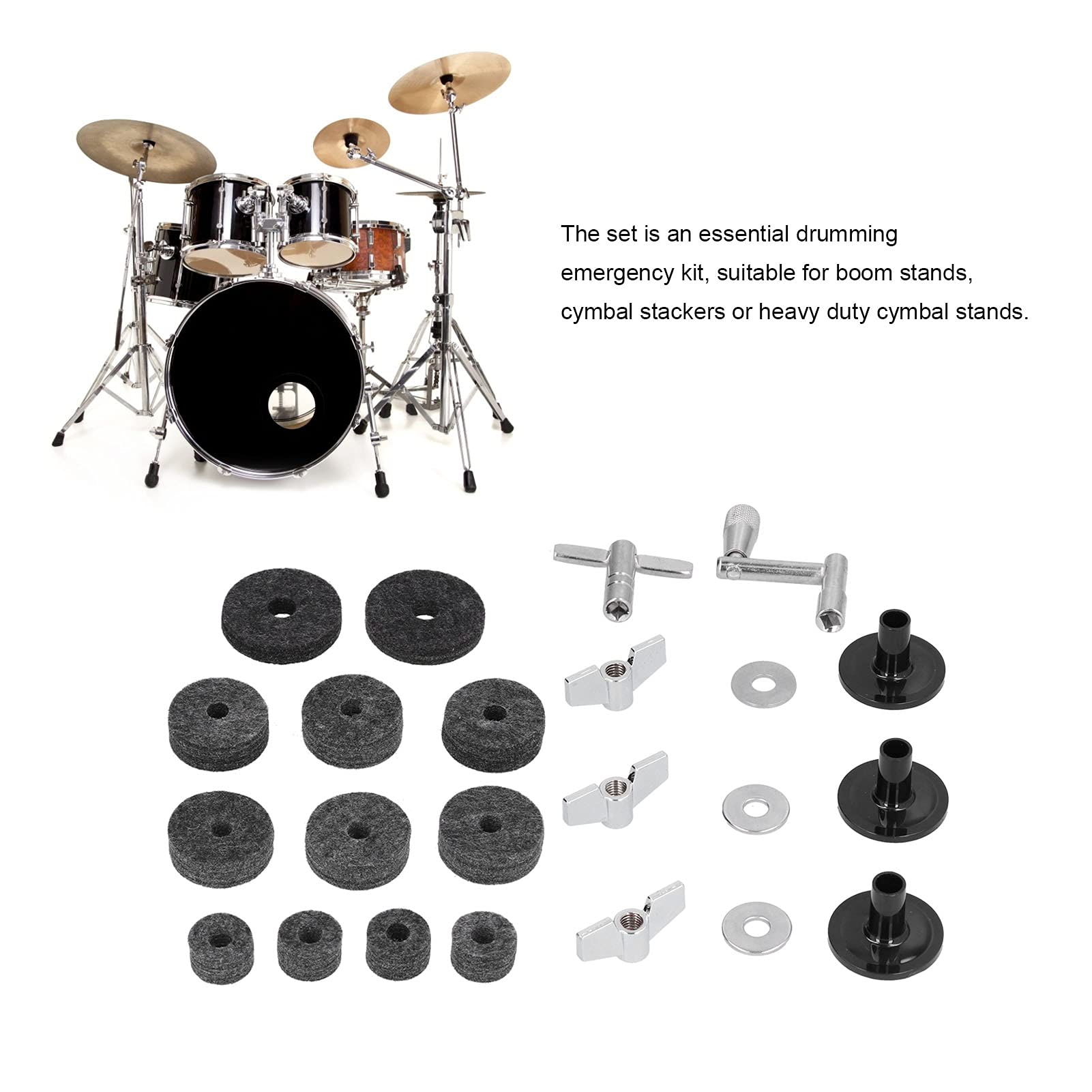 Lot De 10 Composants De Cymbale Pour Supports De Batterie Et