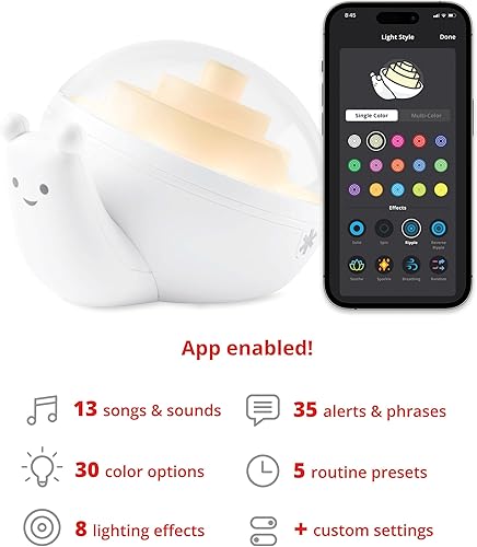 Miniatura 5 de Skip Hop Máquina de entrenamiento de sonido, sueño y rutina para bebés y niños, luz nocturna para niños, reloj despertador, entrenador de rutina