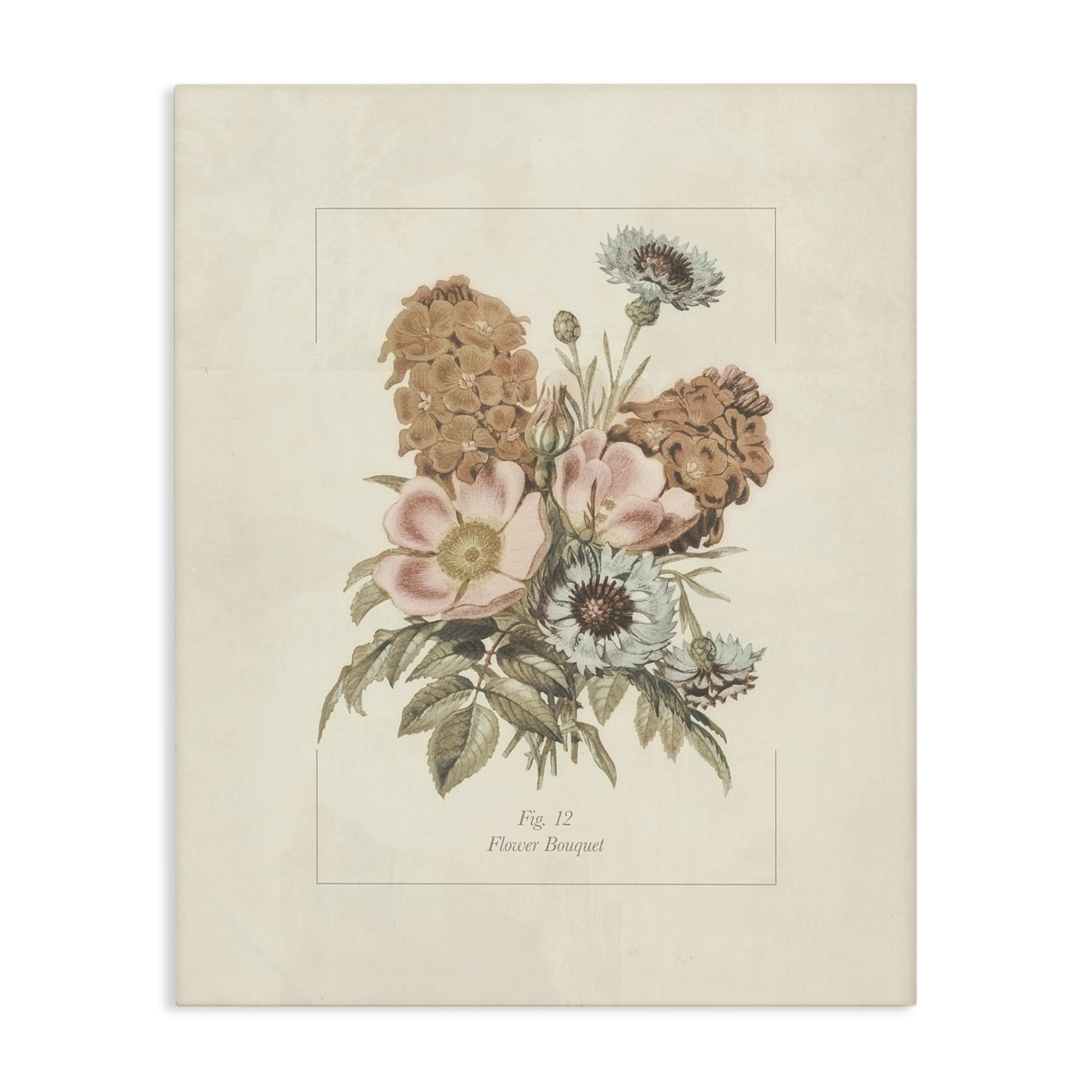 Stupell Industries Vintage Flower Bouquet Blossoms 'Flower Bouquet Vintage Blossoms'| Canvas Art