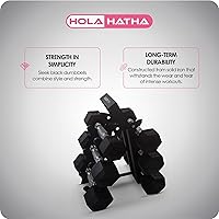 Vista 3 de HolaHatha Hexagonal Dumbbell Weights Set, Home Gym Equipment Set, Portable Weighted Exercise Dumbbells for Fitness, Training, and Lifting Workouts