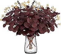 Vista 8 de 10 piezas de decoración de otoño para el hogar, flores artificiales, plantas falsas, Acción de Gracias, decoración de otoño al aire libre