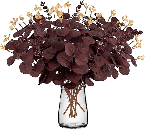 Miniatura 8 de 10 piezas de decoración de otoño para el hogar, flores artificiales, plantas falsas, Acción de Gracias, decoración de otoño al aire libre