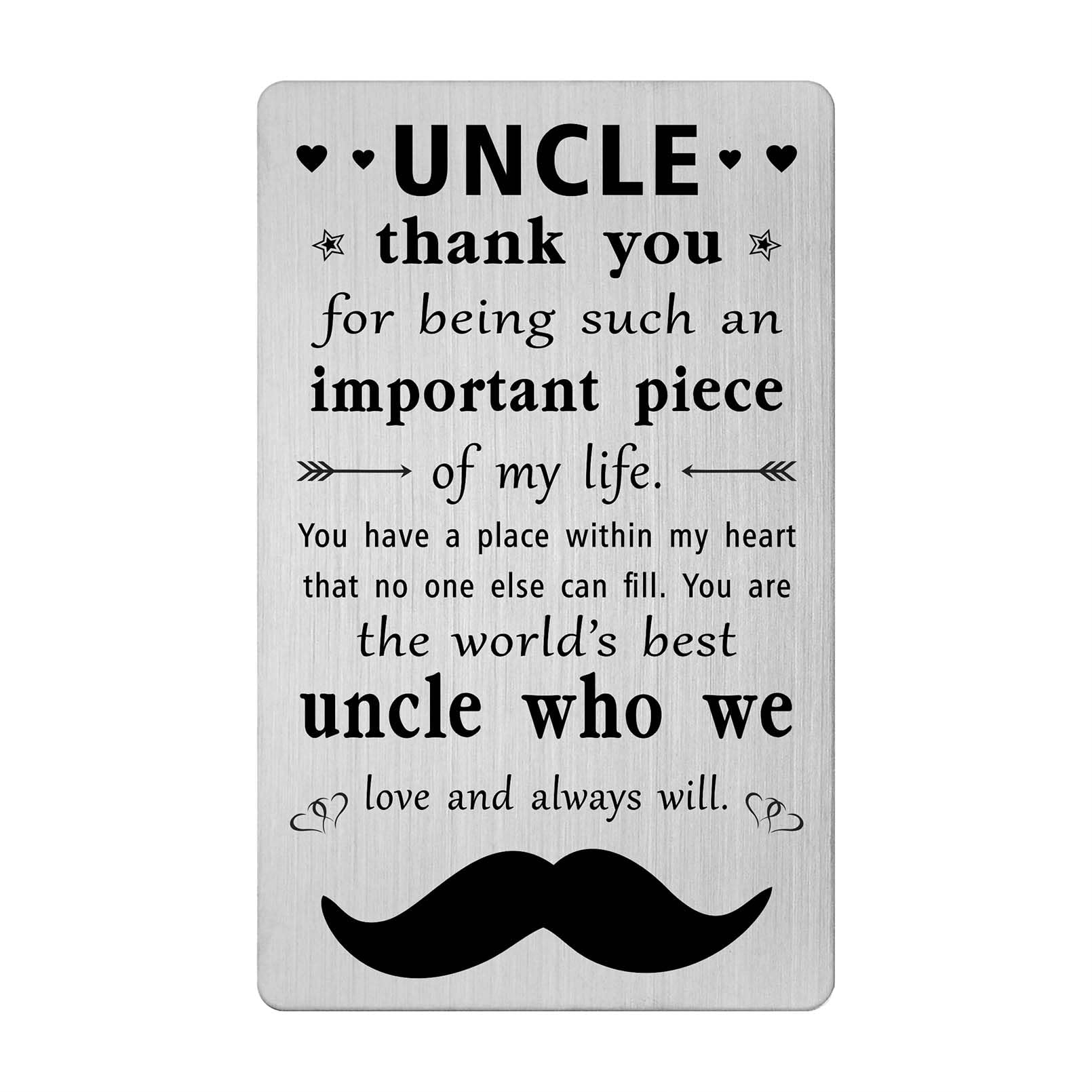 JMIMO Targa Acrilica Personalizzata Per Zio - Regalo Significativo Per Festa Del Papà, Compleanno, Da Nipote O Nipote