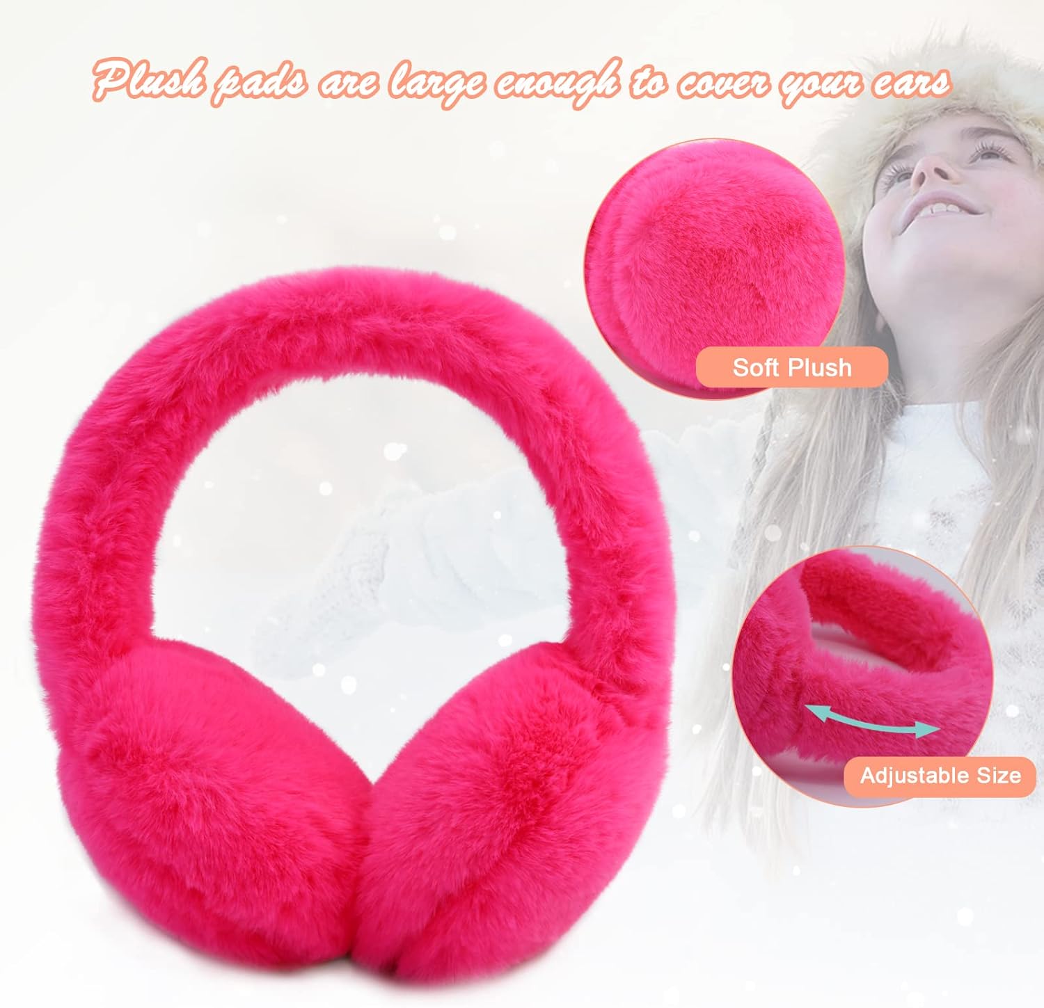 POXIMI Baby Warm Earmuffs Kid Magic Gloves Girl Soft Plush Ear Muffs Toddler Knit Mittens for Boy Winter Ear Warmer Set - Image 2