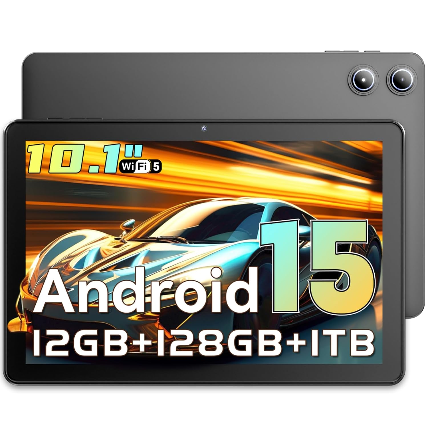 Tablet 10 Inch Android 15 Tablet Gemini AI, 18GB RAM + 128GB ROM + 1TB TF Card, Octa-Core, 1280×800 HD IPS Touchscreen, 6000mAh Battery, Widevine L1, 5G WLAN & BT 5.0, Double…