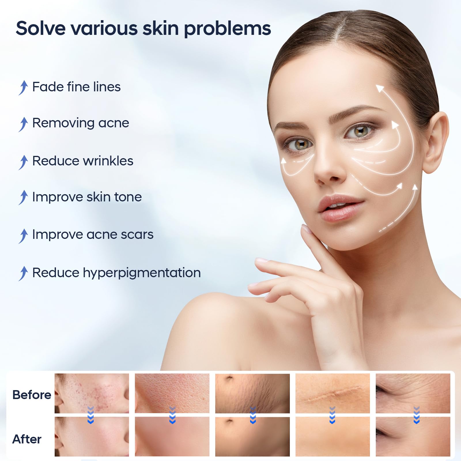 Dr. Pen A11 Microneedling Pen Set Microneedling per Professionisti & Casa | Dr. Pen Originale con Codice QR • Base Sensore Intelligente • 6 Velocità • Lunghezza Ago Regolabile • 2 Cartucce