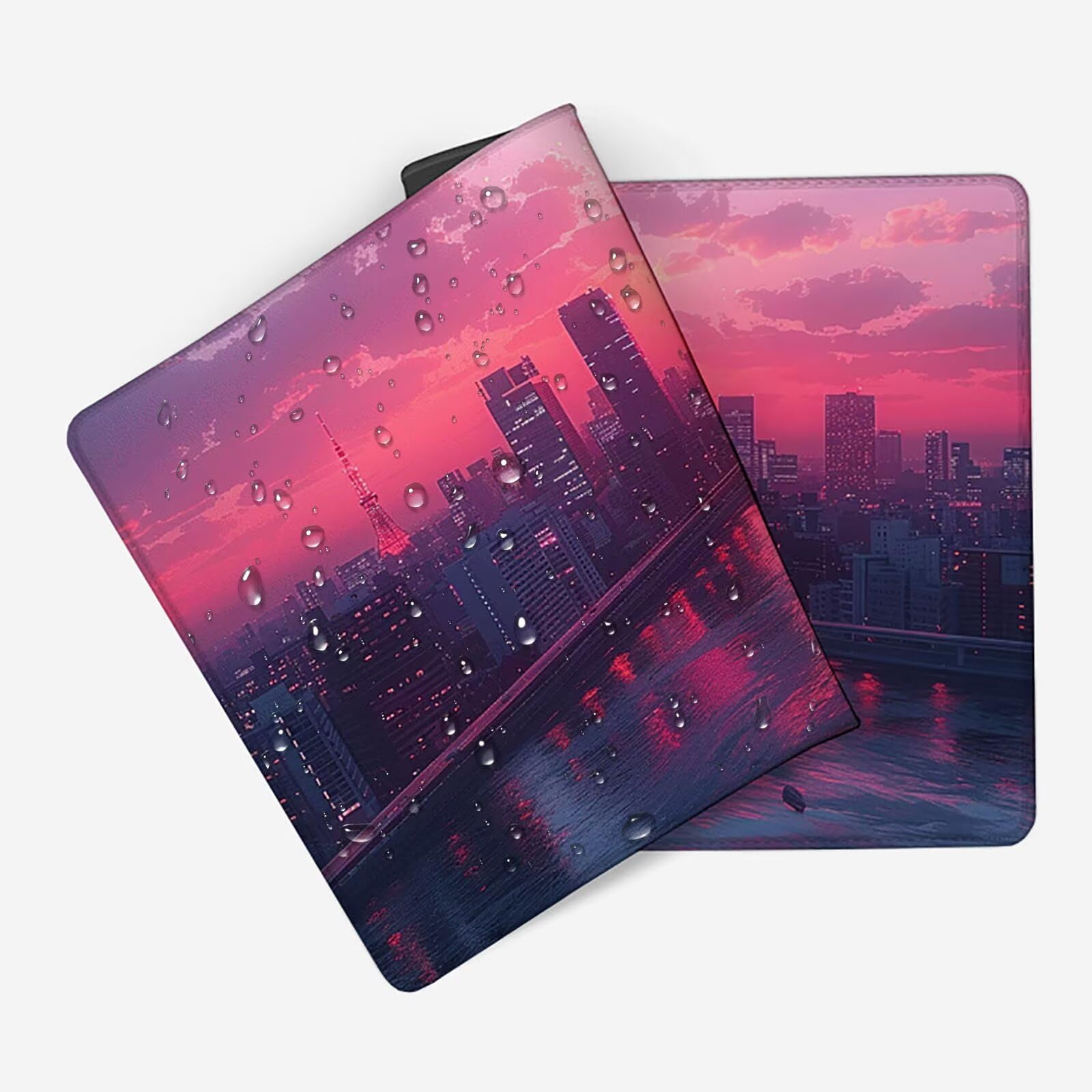 Paesaggio urbano Tappetino Mouse Gaming xxl 1000 x 500 mm, Tappetino Scrivania Viola Con Bordi Cuciti, Presa Stabile su Superfici Lisce, Impermeabile Antiscivolo Mouse Pad per Gaming Accessori m2-290