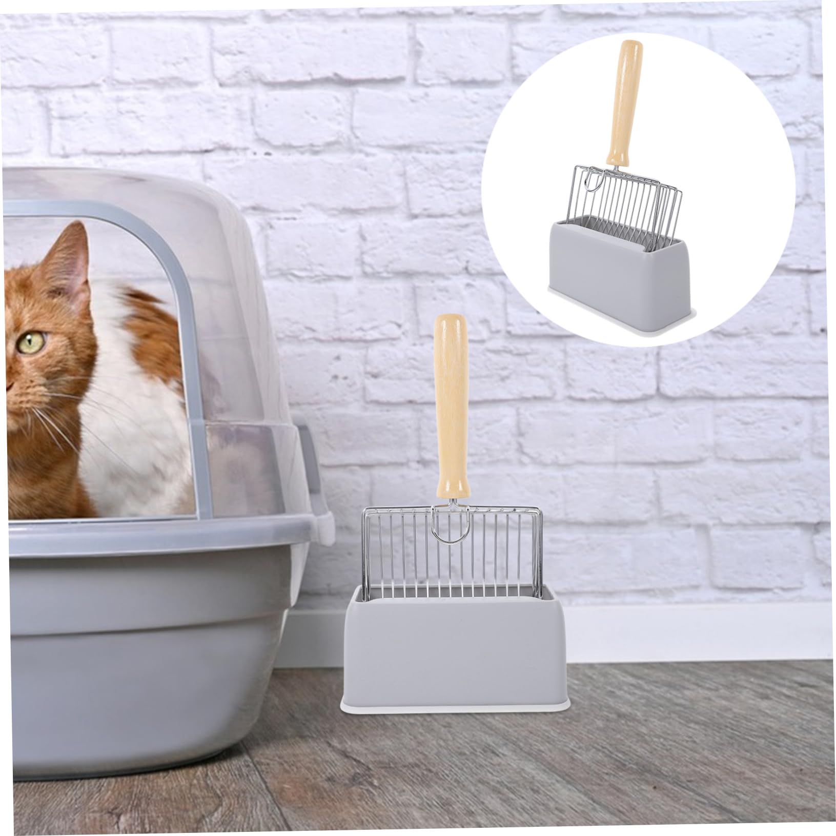 BESPORTBLE 3sets Cat Litter Scoop Acciaio Inossidabile Facilità di Pulizia con Manico Ergonomico per Lettiera e Contenitori per Gatti Accessorio Pratico e Resistente con Base