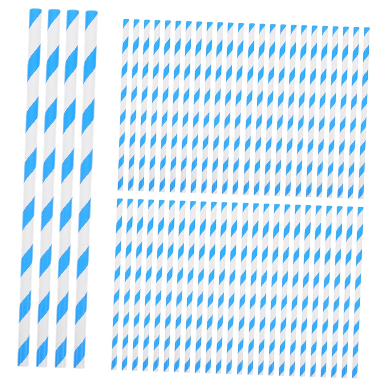 INOOMP 150piezas Palitos De Papel para Algodón De Azúcar Estampados De Rayas Fiestas De Cumpleaños Carnavales y Bodas