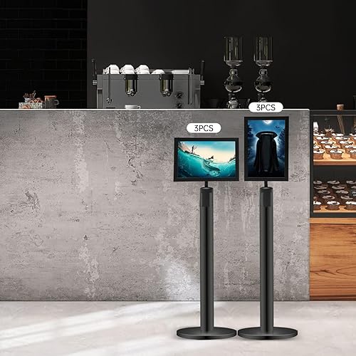 Miniatura 4 de Soporte para letreros verticales y horizontales para letreros de visualización vertical y horizontal, letreros de menú comercial, letreros pequeños