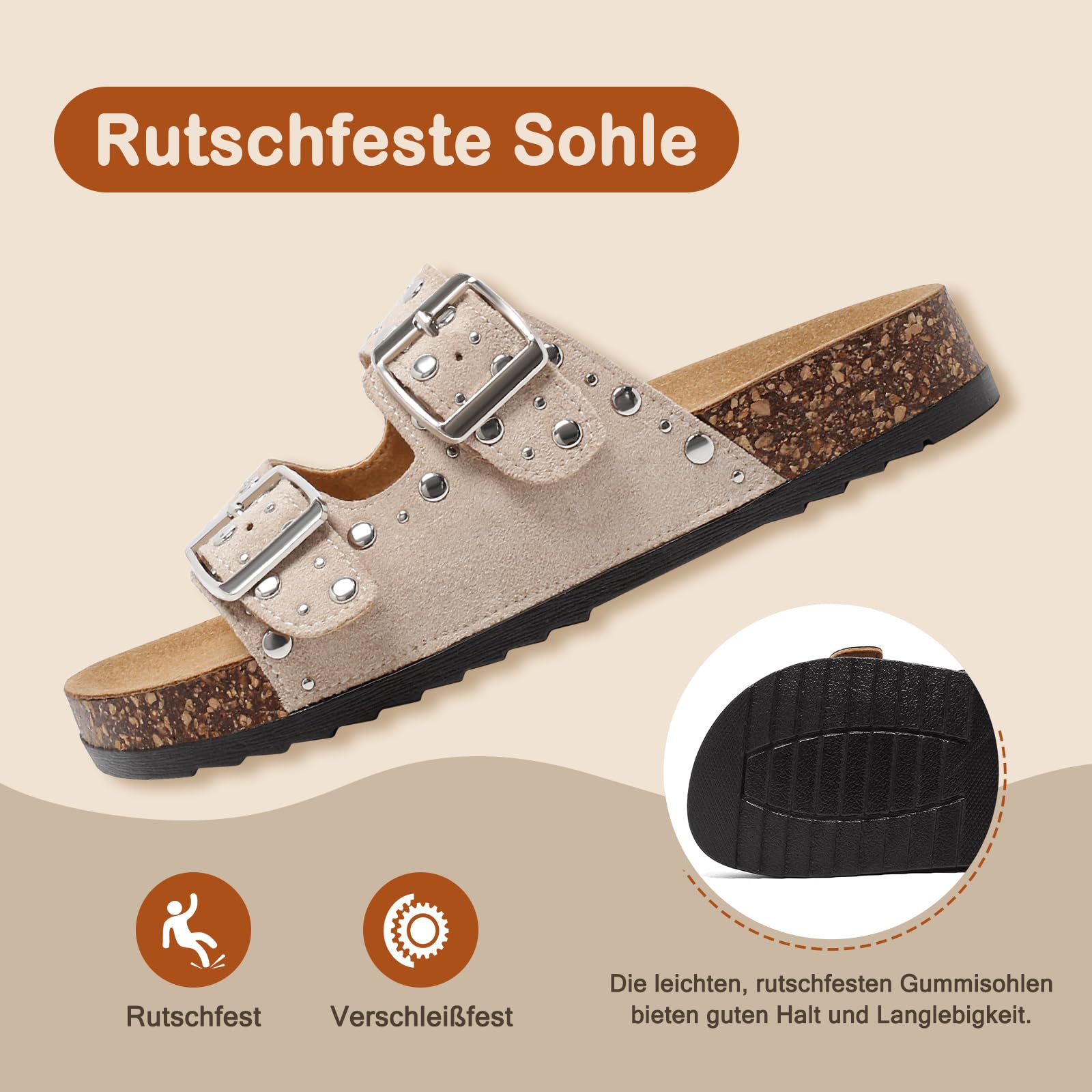 Pantuflas para niños con remaches de metal hebillas dobles zapatillas niños sandalias niñas chanclas antideslizantes zuecos cómodos para el hogar